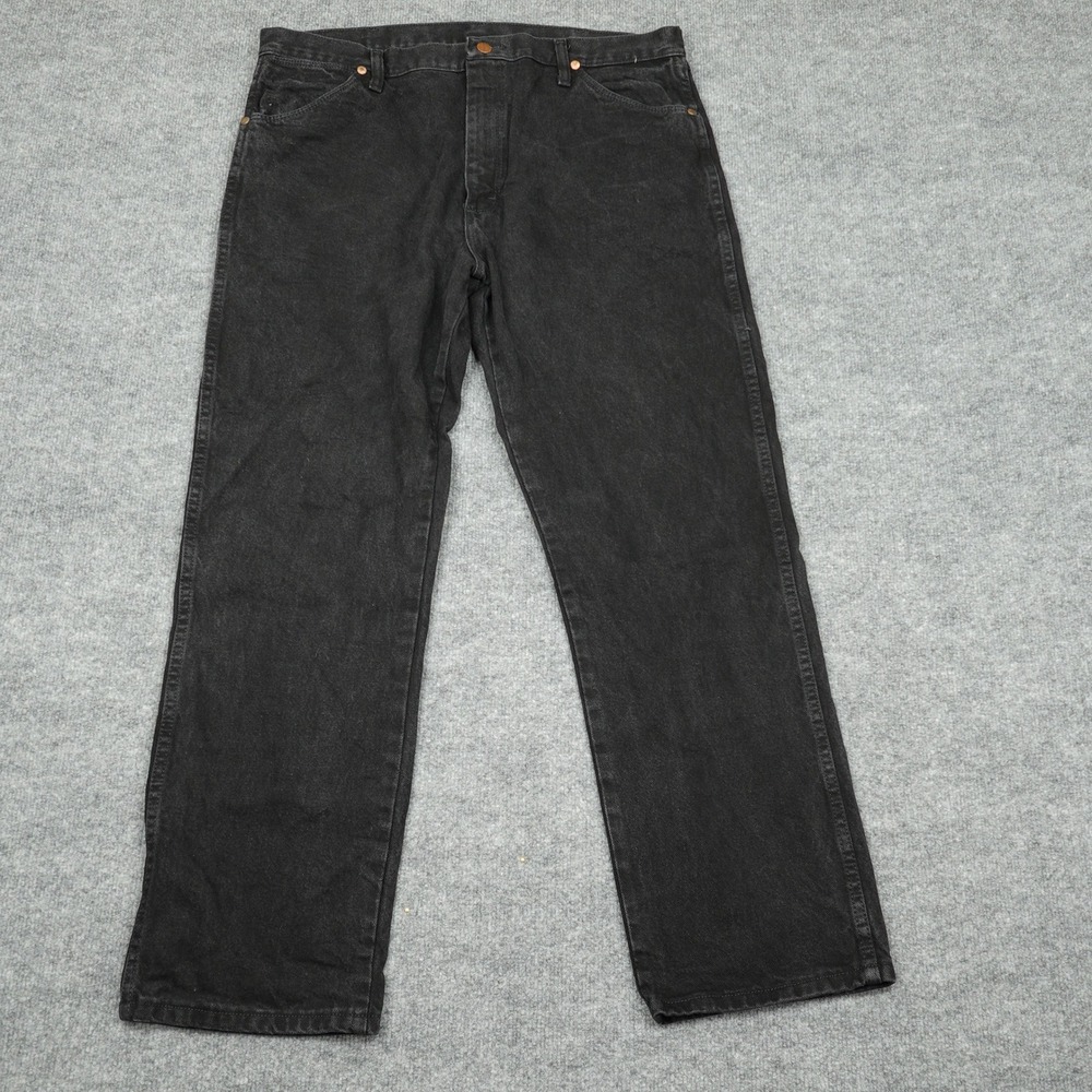 Wrangler Jeans Mens 38x30 Black Cowboy Cut 13MWZWK Original Fit Straight Leg